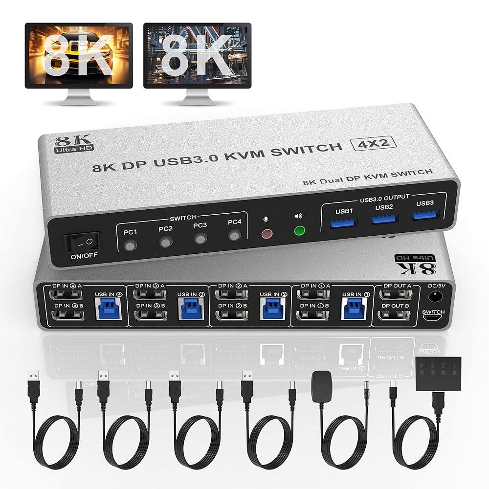 Amazon.co.jp: 8K@60Hz DisplayPort USB 3.0 デュアル モニター